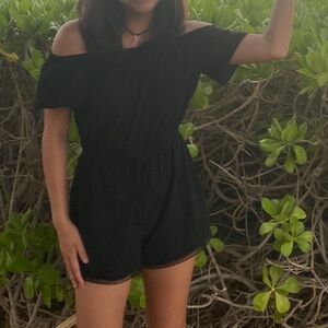 BeBop Black Off the Shoulder Romper
